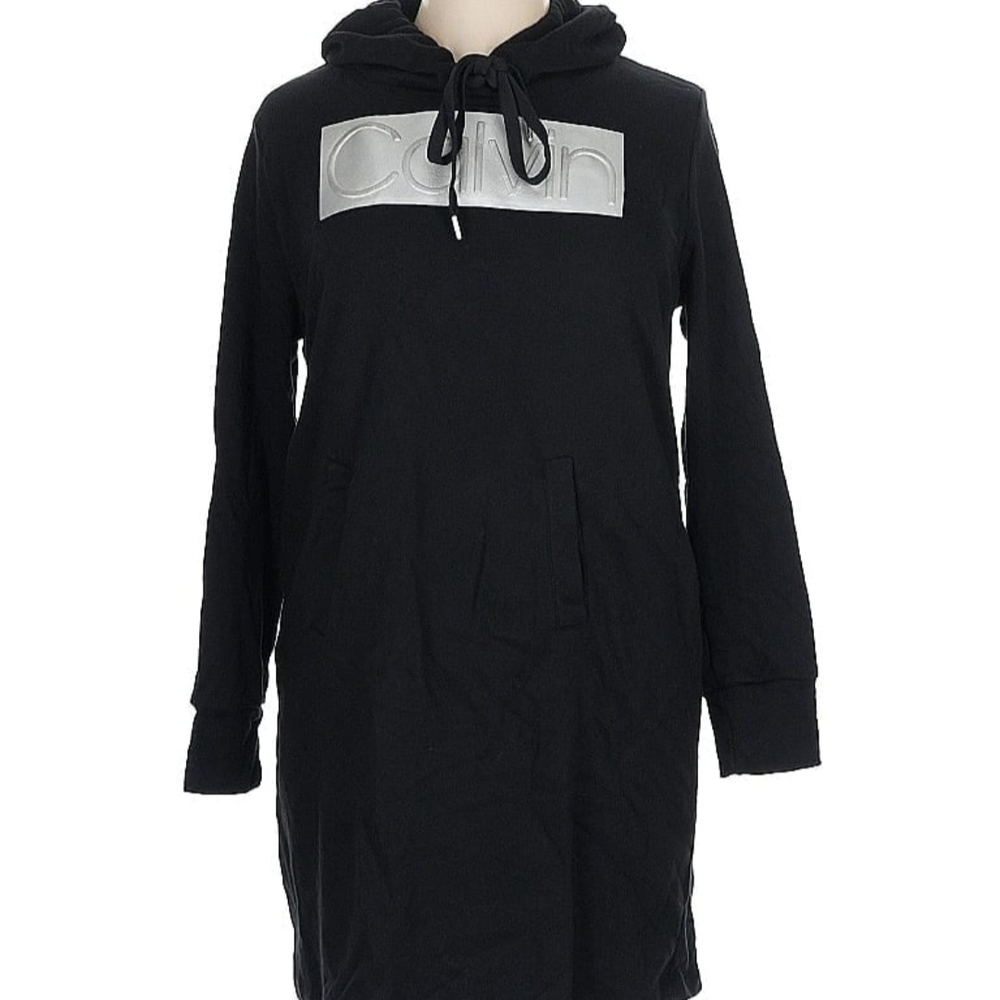 Calvin Klein Collection Black Hoodie Dress